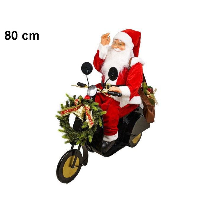 BABBO NATALE SU MOTO CM 80