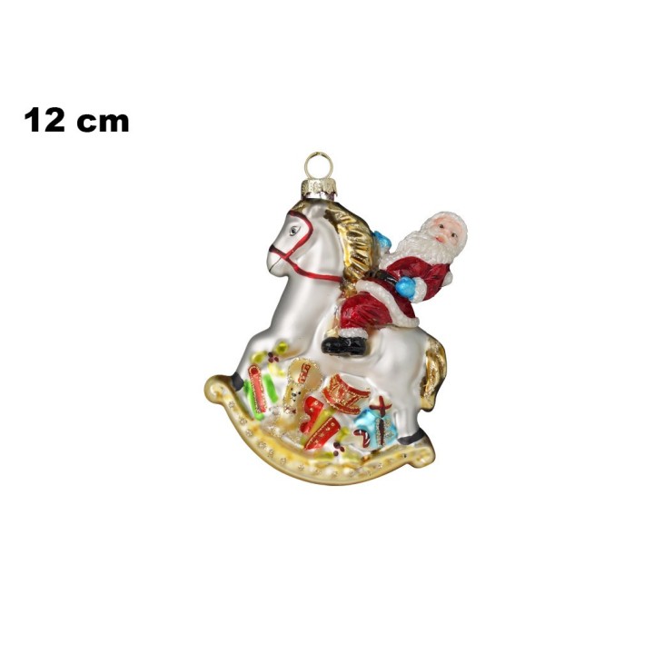 DECORAZIONE BABBO NATALE SU CAVALLINO
