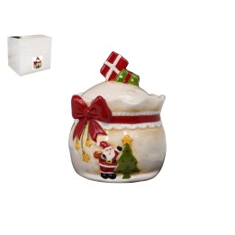 CONTENITORE DECORATIVO FIOCCO ROSSO