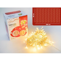 CASCATA 144 LED L/CALDA INTERM 300x60CM