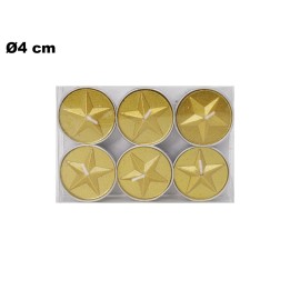 SET 6 CANDELE ORO