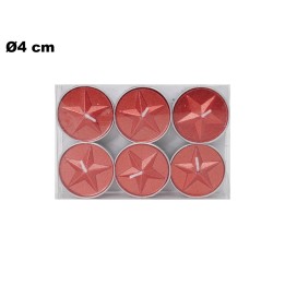 SET 6 CANDELE ROSSE