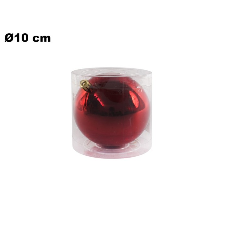 SFERA ROSSA 10 CM IN PVC BOX