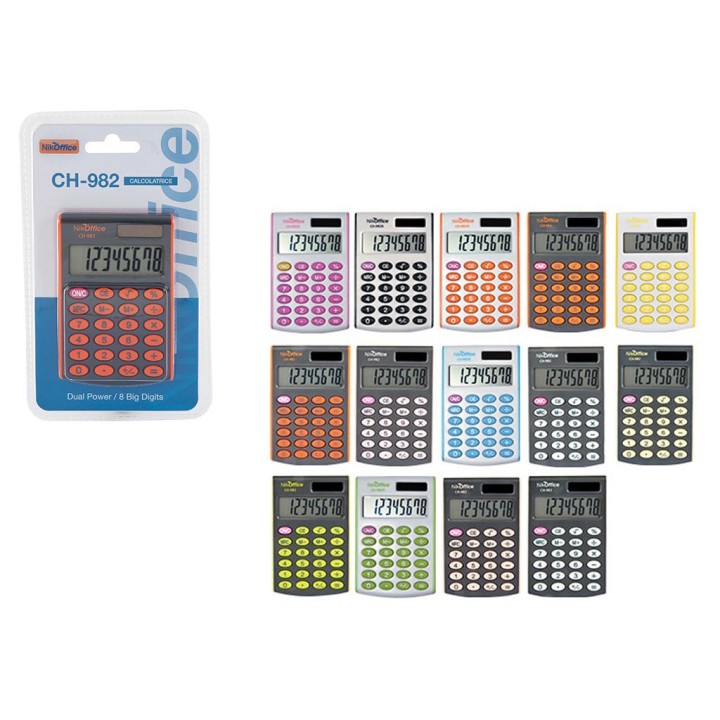 CALCOLATRICE 8 DIGIT CH-982 BLISTER