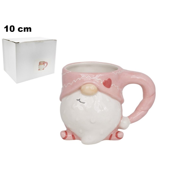 TAZZA ROSA GNOMO DECO. NATALIZIA