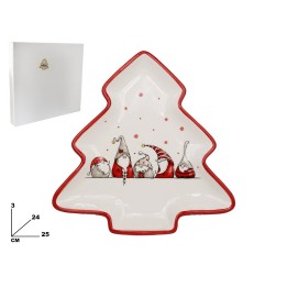 PIATTO AD ALBERO GNOMO DECO. NATALIZIO