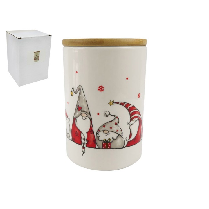CONTENITORE GNOMO DECORATIVO NATALIZIO