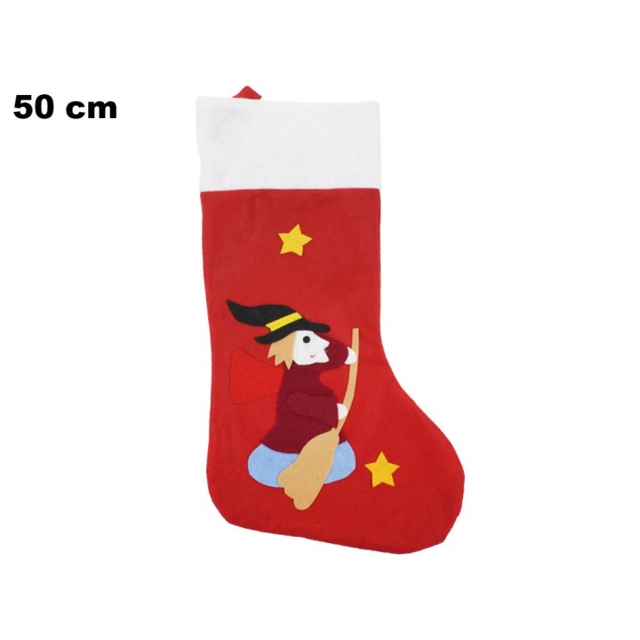 CALZA BEFANA ROSSA 50CM