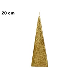 CANDELA PIRAMIDE DORATA 20 CM