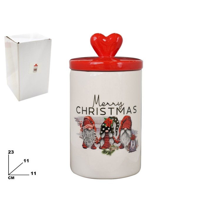 CONTENITORE NATALIZIO DECORATIVO GNOMO