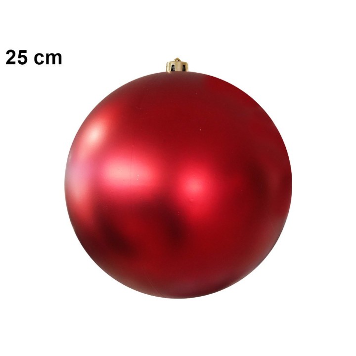 SFERA ROSSA SATINATA 25 CM