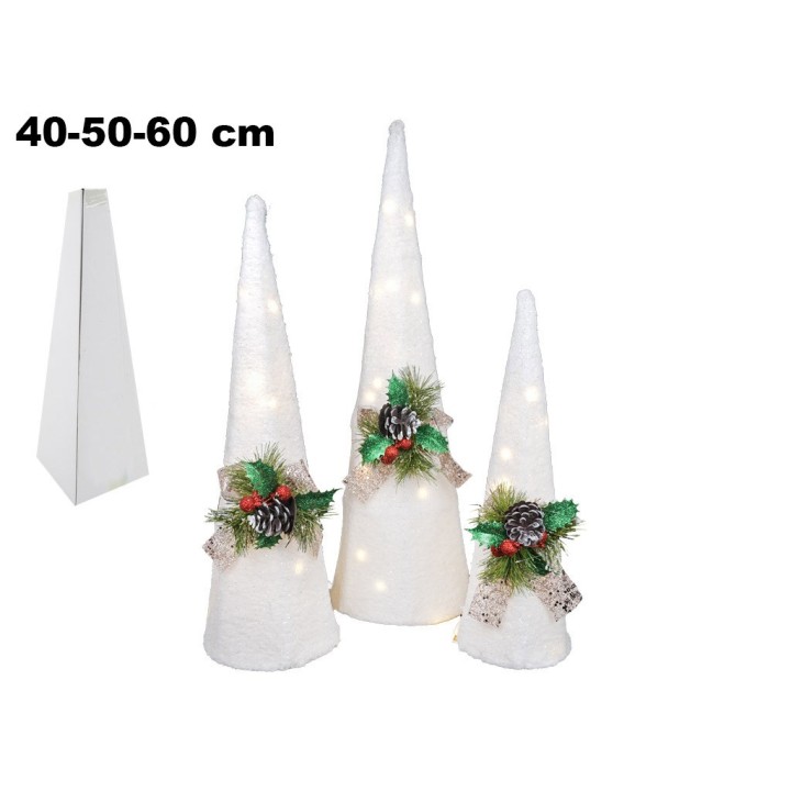 SET 3PZ CONI BIANCO 40/50/60 CM