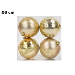 SET 4 SFERE ORO IN PVC 8 CM