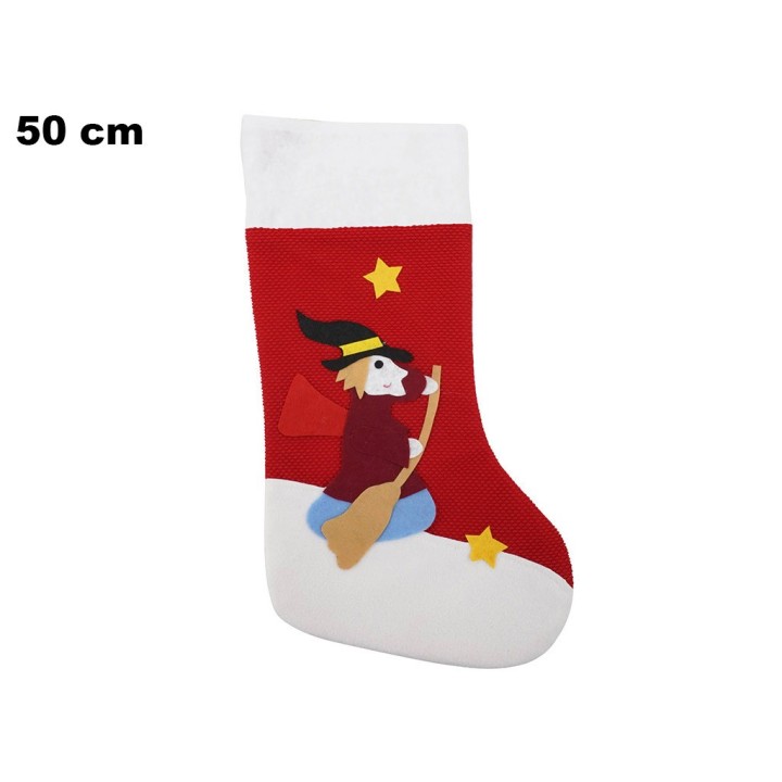 CALZA BEFANA 50 CM ROSSA
