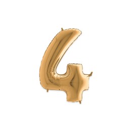 PALLONE MYLAR CM 102 NUMERO 4 ORO