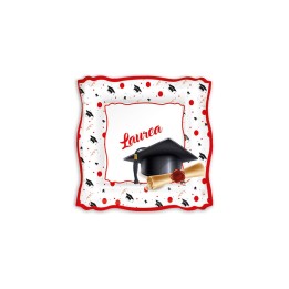 8 PIATTI CM.19X19 LA MIA LAUREA