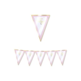 FESTONE BANDIERE B.COMPLEANNO CHIC ROSA