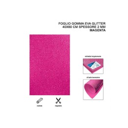 FOGLIO GOMMA EVA 40X60 MAGENTA