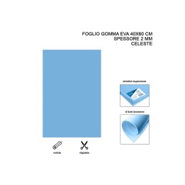 FOGLIO GOMMA EVA 40X60 CELESTE