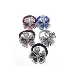 CERCHIETTO FIOCCO CRINO E STRASS DA-265