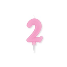 NUM. 2 DI CERA PLUMP ROSA CM.10