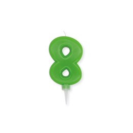 NUM. 8 DI CERA PLUMP VERDE MELA CM.10