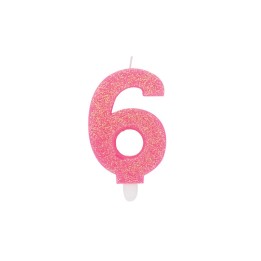 NUM. 6 DI CERA SWEETY FUXIA GLITTER