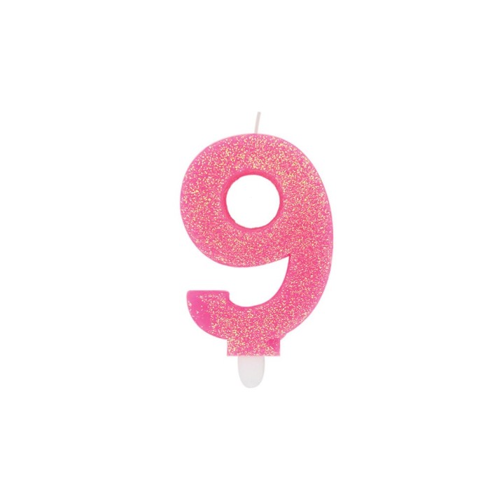 NUM. 9 DI CERA SWEETY FUXIA GLITTER
