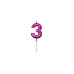 NUM. 3 PRESTIGE FUXIA METAL CM.9