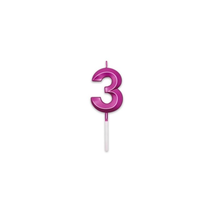 NUM. 3 PRESTIGE FUXIA METAL CM.9