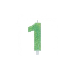 NUM. 1 DI CERA SWEETY VERDE GLITTER