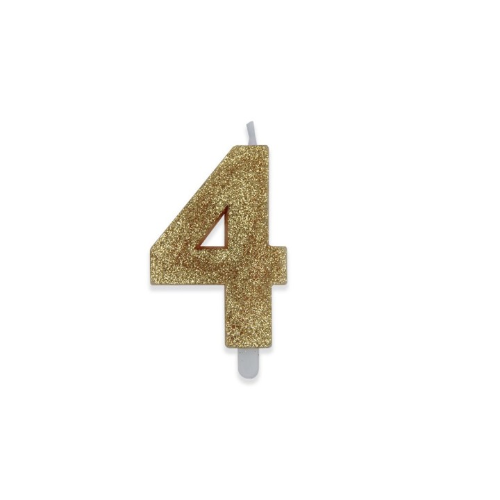 NUM. 4 DI CERA SWEETY ORO GLITTER