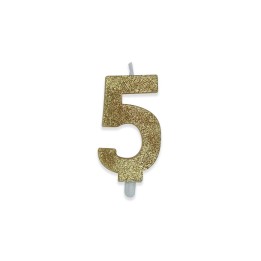 NUM. 5 DI CERA SWEETY ORO GLITTER