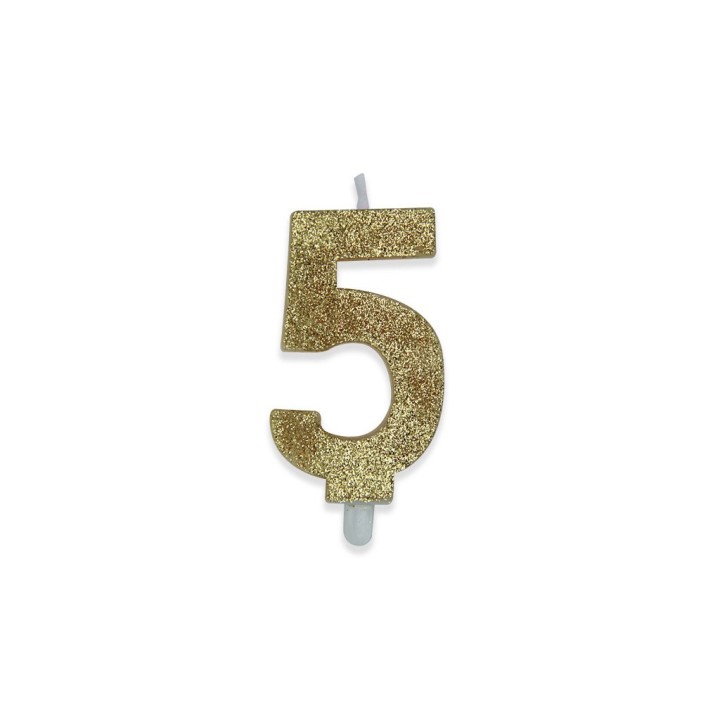 NUM. 5 DI CERA SWEETY ORO GLITTER