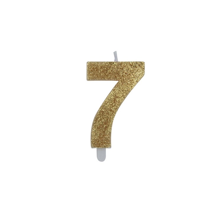 NUM. 7 DI CERA SWEETY ORO GLITTER
