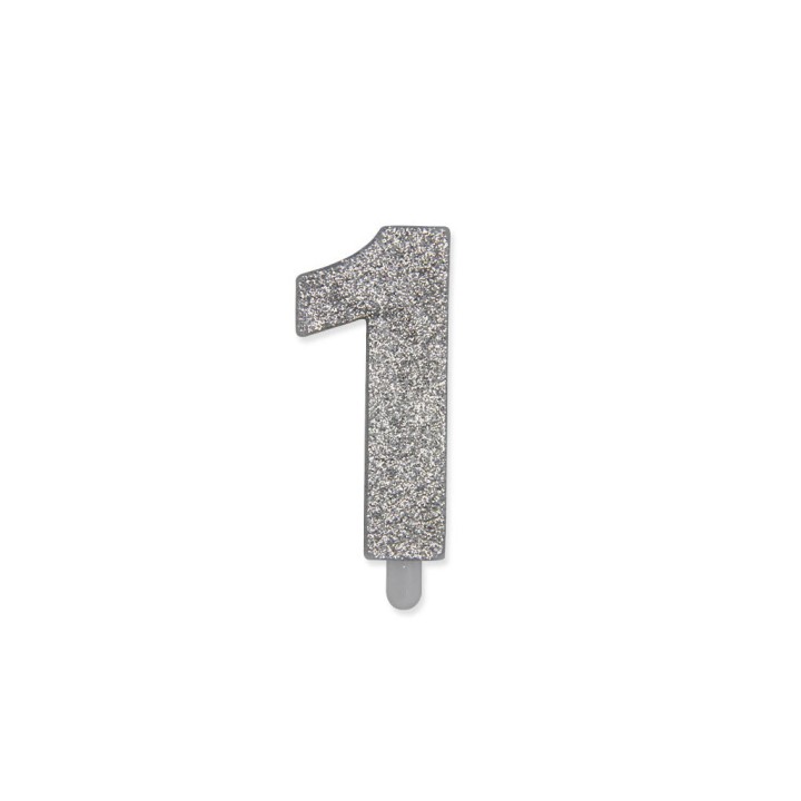 NUM. 1 DI CERA SWEETY ARGENTO GLITTER