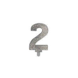 NUM. 2 DI CERA SWEETY ARGENTO GLITTER