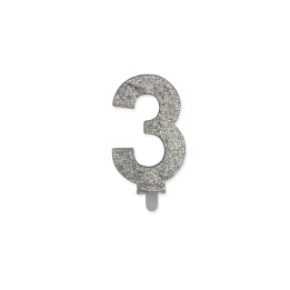 NUM. 3 DI CERA SWEETY ARGENTO GLITTER