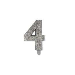 NUM. 4 DI CERA SWEETY ARGENTO GLITTER
