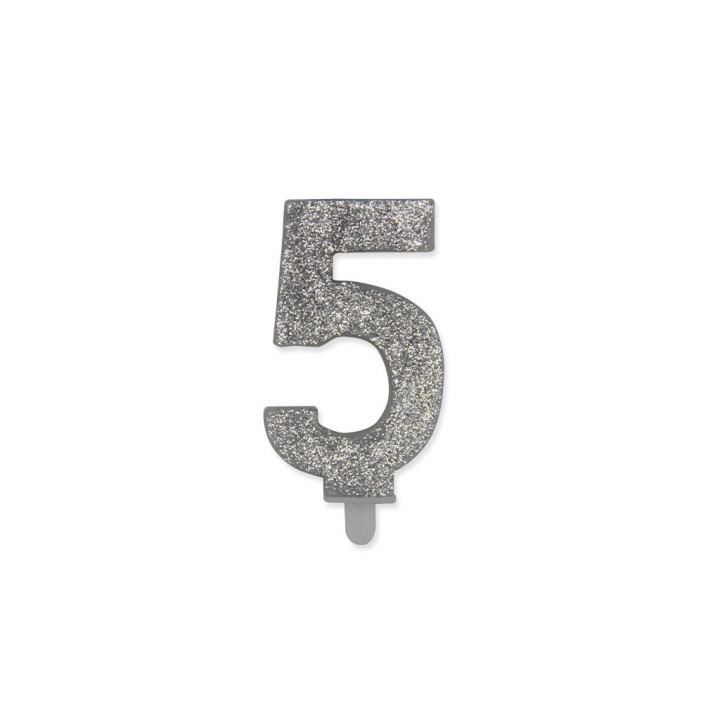 NUM. 5 DI CERA SWEETY ARGENTO GLITTER