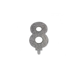 NUM. 8 DI CERA SWEETY ARGENTO GLITTER