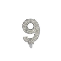 NUM. 9 DI CERA SWEETY ARGENTO GLITTER