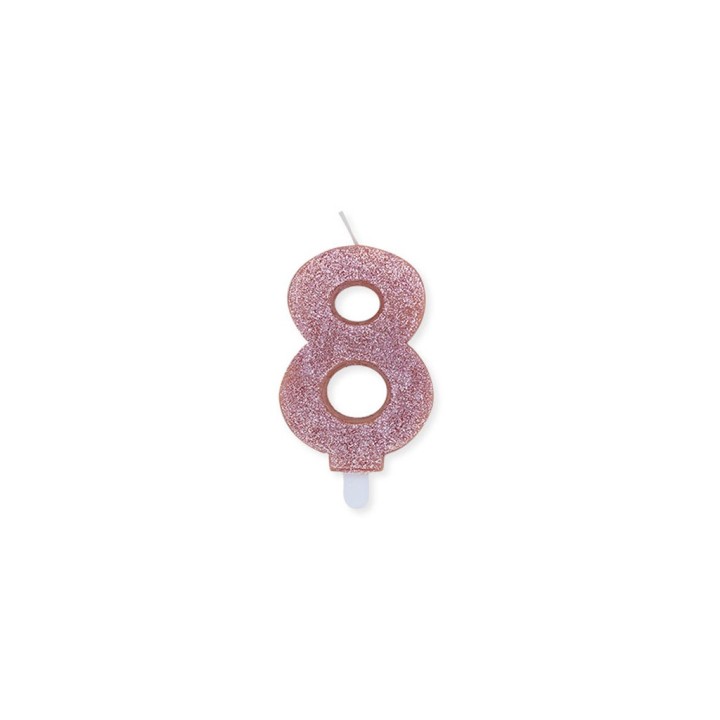 NUM. 8 DI CERA SWEETY ROSE GOLD GLITTER