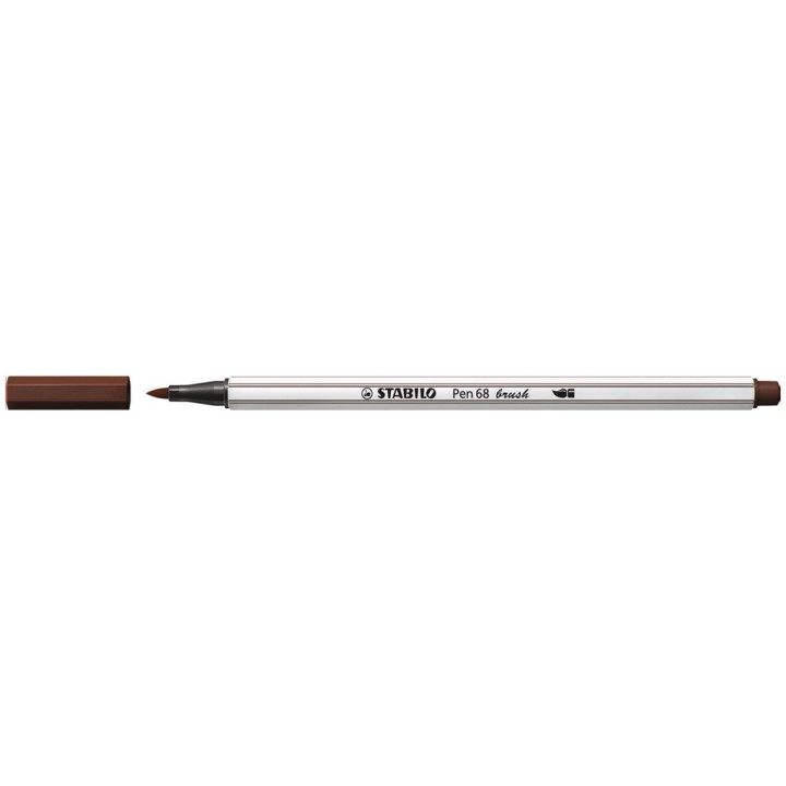 STABILO PENNARELLO PEN68 BRUSH MARRONE