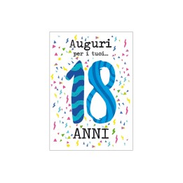 BIGLIETTO AUGURI 18 ANNI 21LO128