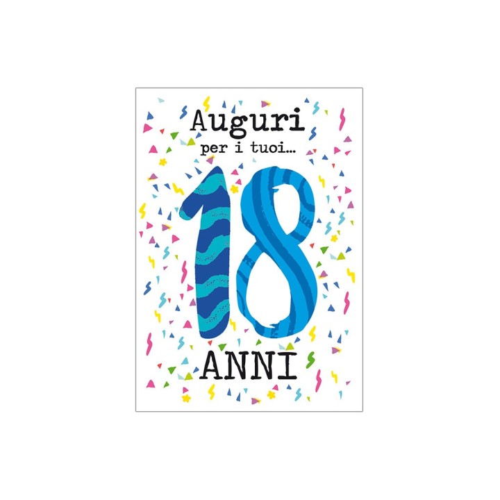 BIGLIETTO AUGURI 18 ANNI 21LO128