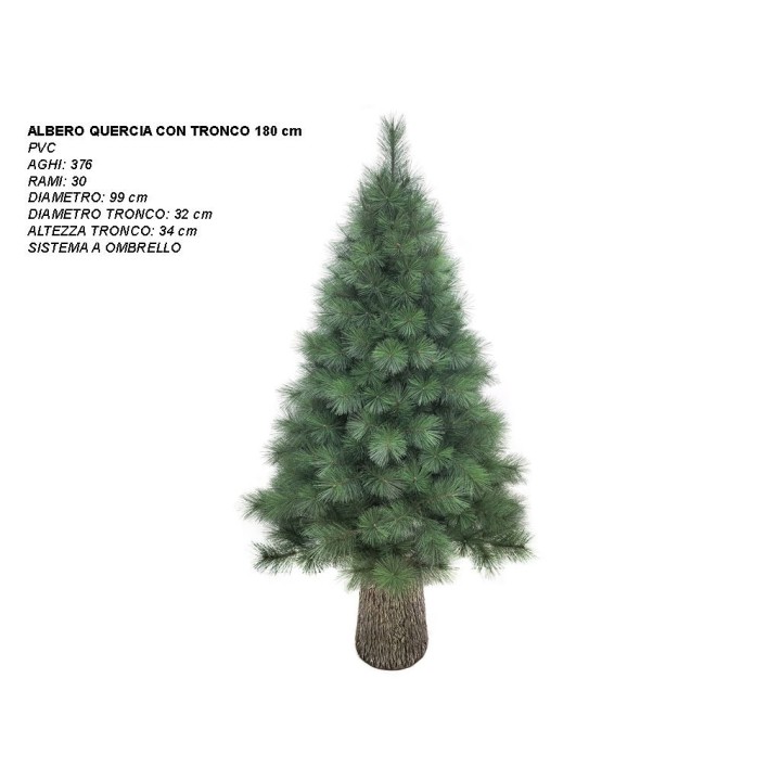 ALBERO QUERCIA CON TRONCO CM 180