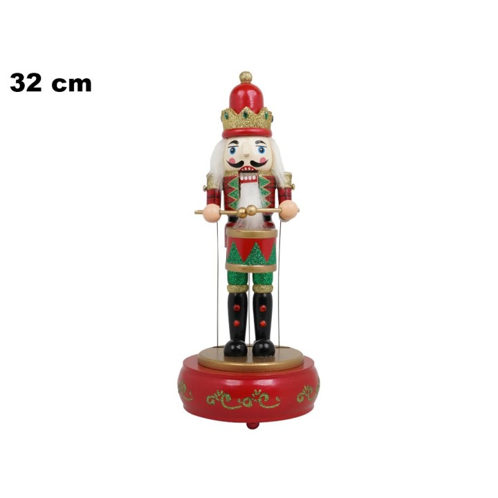 SCHIACCIANOCI CARILLON IN LEGNO 32 CM