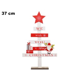 ALBERO DECORATIVO BIANCO E ROSSO