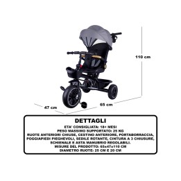 TRICICLO STAR GRIGIO